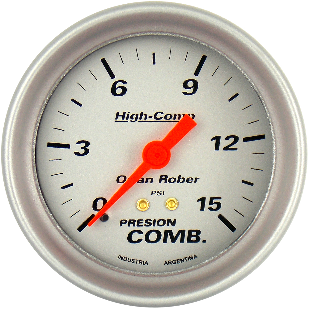 1013P15 - RELOJ PRESION COMB. - PLATA